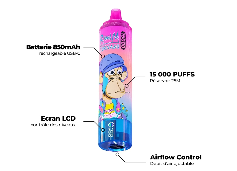 RandM Tornado 15000 Vape - Limonada Albastru Razz: Revoluția Aromelor în Piața Românească