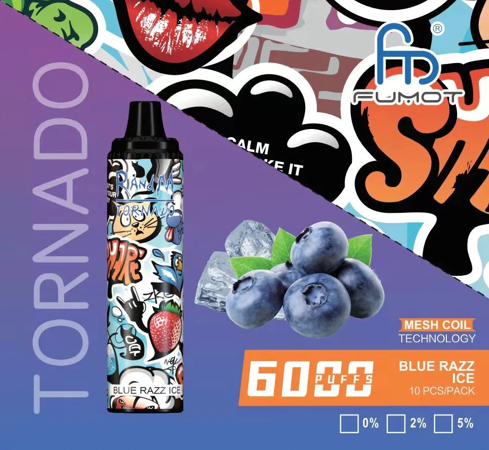 RandM Tornado 6000 Puffs Vape - Gheață Albastră: Răcoarea Cristalină a Puterii Durabile