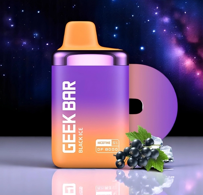 Geek Bar DF8000 vape de unică folosință - gheață neagră: O experiență de vapat captivantă și modernă
