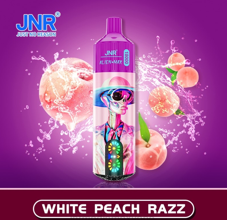 JNR ALIEN Max 18000 Puffs Vape - Alb Piersici Razz: Monstruoasă Dulceată Digitală Pentru România 2025