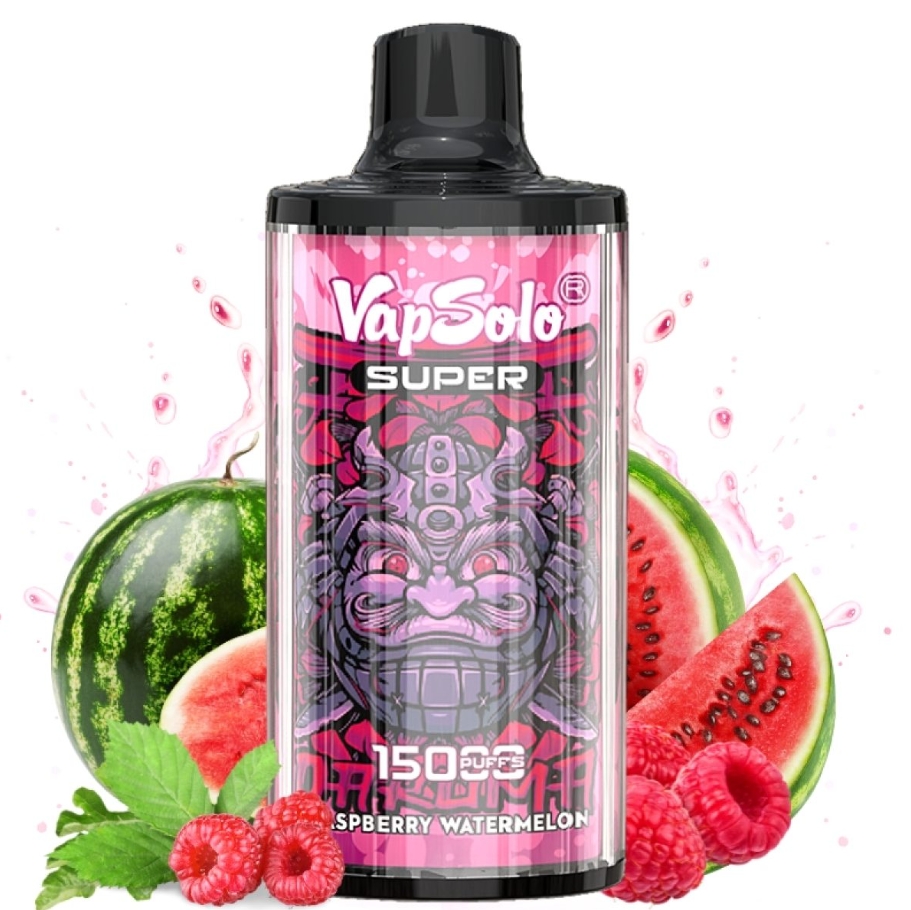 VapSolo SUPER 15000 Puffs: Explozia Rafinată de Pepene Verde Zmeură ce Cucerește România