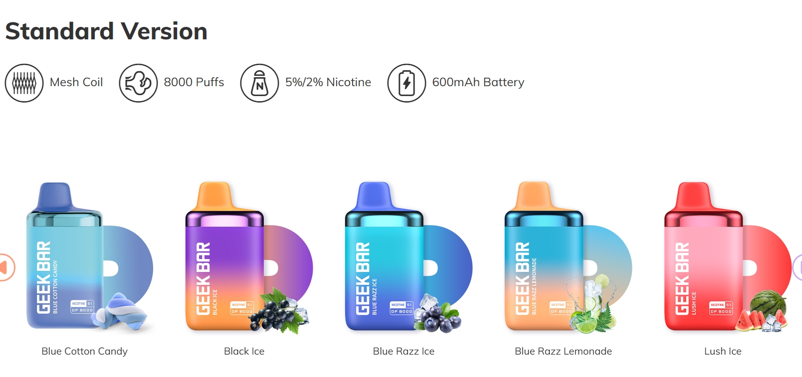 Geek Bar DF8000 vape de unică folosință - gheață neagră: O experiență de vapat captivantă și modernă