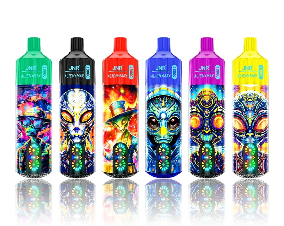 JNR ALIEN Max 18000 Puffs Vape - Alb Piersici Razz: Monstruoasă Dulceată Digitală Pentru România 2025