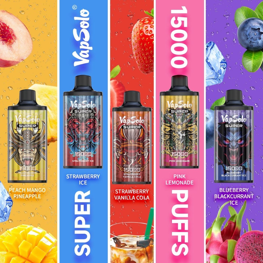 VapSolo SUPER 15000 Puffs: Explozia Rafinată de Pepene Verde Zmeură ce Cucerește România