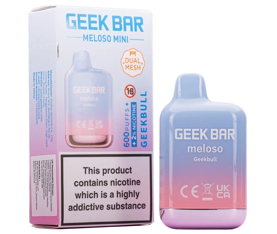 Geek Bar Meloso Mini 600 Puffs Vape - Geekbull: O Explozie de Energie și Stil pe Piața de Vaping din România 2025