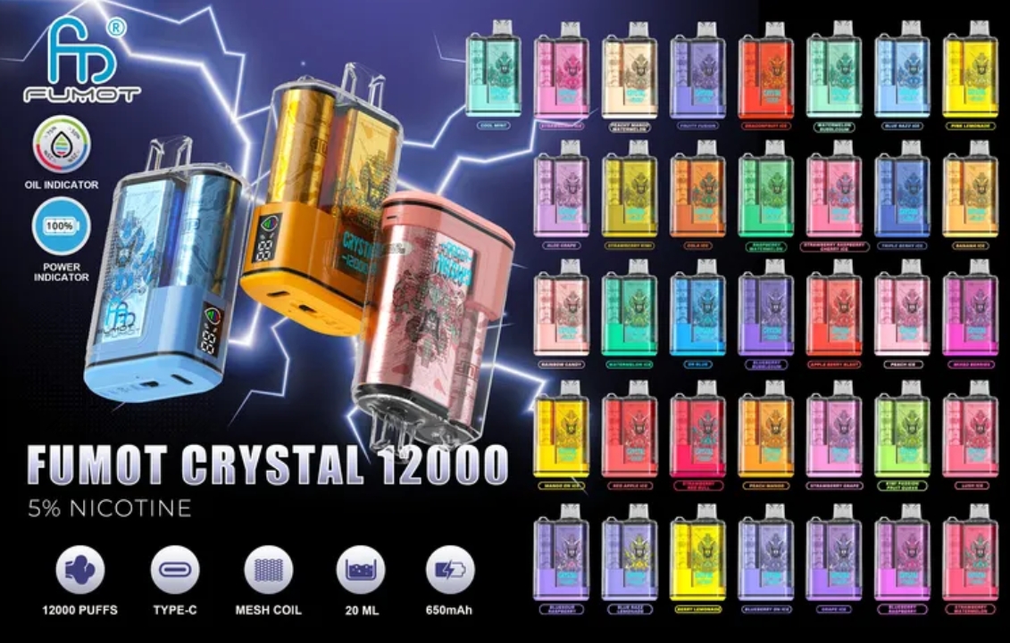 Fumot Crystal 12000 Puffs Vape: O Experiență Revoluționară cu Aroma Dr Albastru