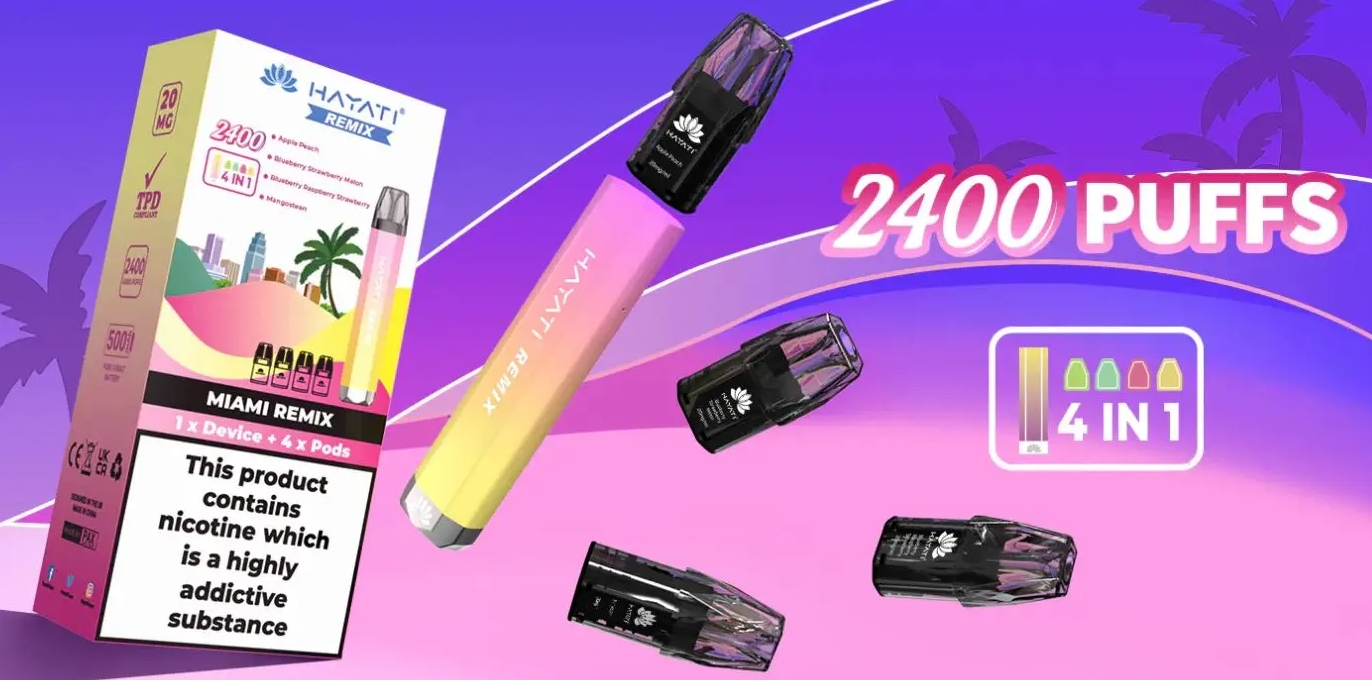 Hayati Remix 2400 Prefilled Pod System Vape - California Remix: O Experiență de Vaping Vibrantă și Inovatoare